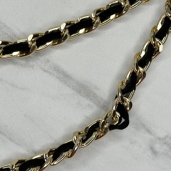 Black Woven Draped Chain Belt Coin Charm Y2K Statement Piece ✨ - Picture 5 of 13